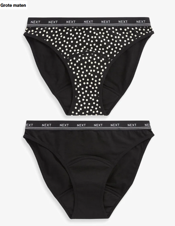 Next 2 PACK - Menstruatie-ondergoed - black spot print